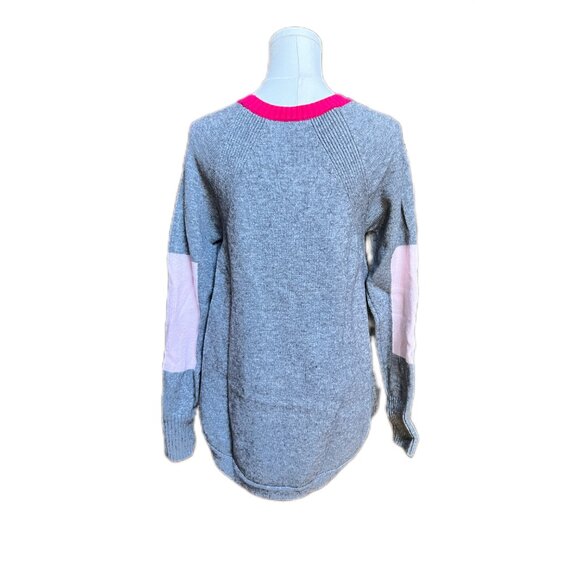 Anthropologie Rebekah Gray Pink Color Block Tunic Sweater Size Small - Picture 5 of 10